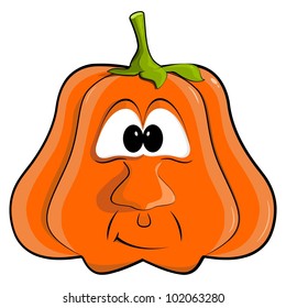 Vector illustration of cartoon pumpkin. EPS10
