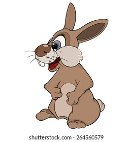  vector illustration of cartoon rabbit  