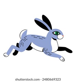 Vector illustration of a Cartoon Rabbit character