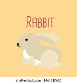vector illustration of cartoon rabbits