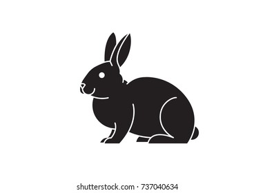 vector illustration of cartoon rabbits different breeds. Fine bunny for veterinary design