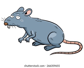 Vector illustration of cartoon Rat