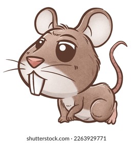 Vector illustration of cartoon Rat, Animal farm