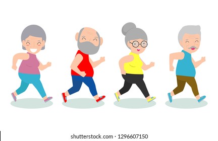 Senior Woman Jogging Outside Stock Vectors, Images & Vector Art ...