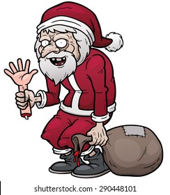 Vector illustration of cartoon Santa