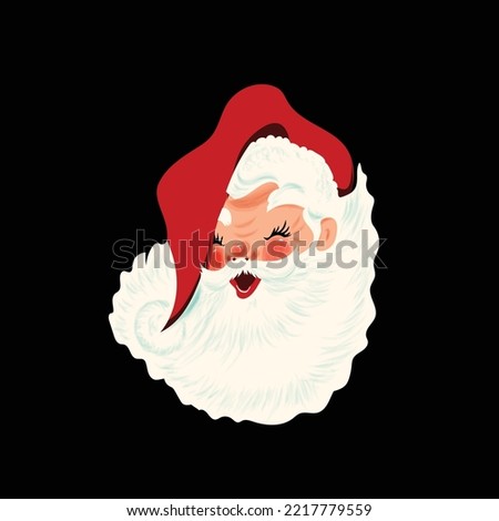 Vector illustration of cartoon Santa Claus character