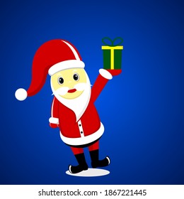 Vector illustration of cartoon santaclaus graphics. good to place on Christmas celebrations, New Year and greeting cards.