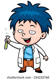 Vector illustration of Cartoon Scientist
