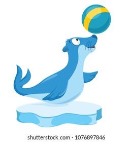 Vector Illustration Of Cartoon Seal