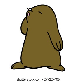 Vector illustration of Cartoon seal