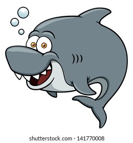 Vector illustration of Cartoon Shark