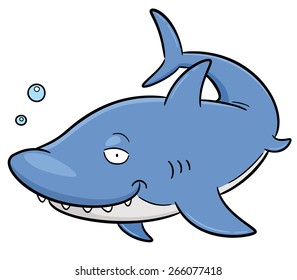 Vector illustration of Cartoon Shark