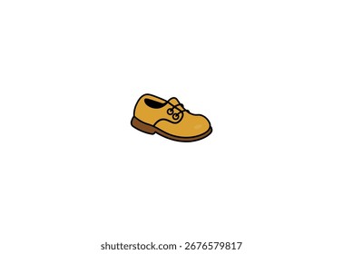 Ilustração vetorial de sapato de desenho animado sobre fundo branco	