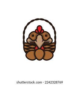 Vector Illustration Cartoon Shopping for Chickens and Eggs, suitable for shops buying and selling chickens eggs chickens laying hens farms chicken meat shops or businesses related to animal characters
