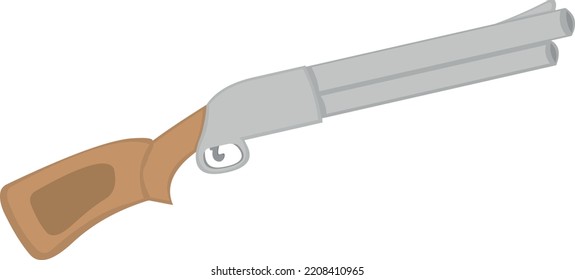 Vector illustration of a cartoon shotgun