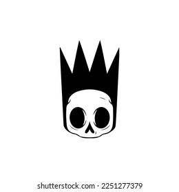  vector illustration of a cartoon skull character
