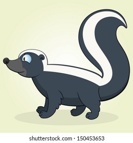Vector Illustration of Cartoon Skunk