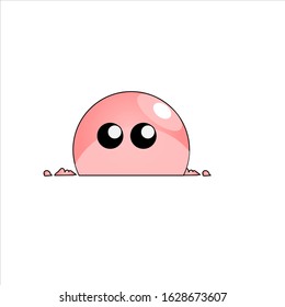 vector illustration of cartoon slime monster. Vector illustration of cartoons for clip art, cards, banners, comics, stickers, tattoos and games