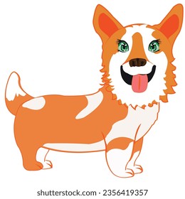 Ilustración vectorial de la caricatura del perro pequeño del cuerpo de la especie