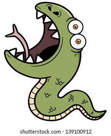 Vector illustration of Cartoon Snake