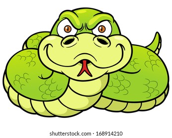 Vector Illustration of Cartoon Snake