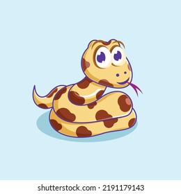 Vector illustration of a cartoon snake