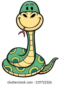 Vector Illustration of Cartoon Snake