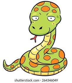 Vector Illustration of Cartoon Snake