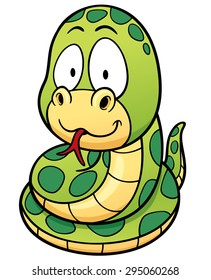 Vector Illustration of Cartoon Snake