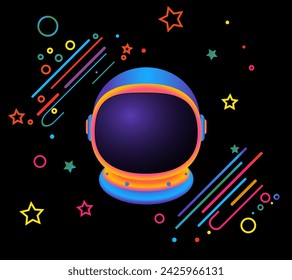 Vector illustration of cartoon space suit
