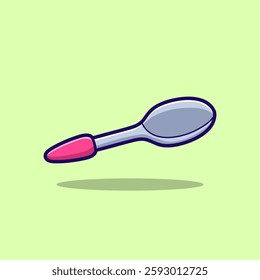 Vector illustration of a cartoon spoon mascot
