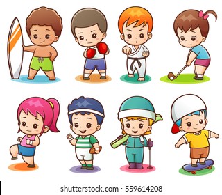 Vector illustration of Cartoon Sport character