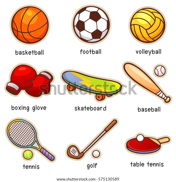 Vector Illustration Cartoon Sport Vocabulary Stock Vector (Royalty Free ...