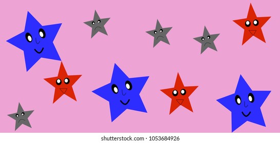 Vector illustration of cartoon star.
