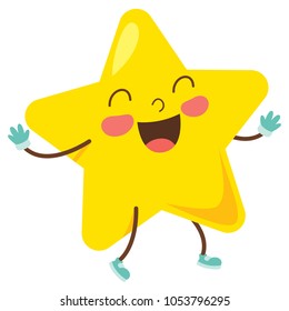 Vector Illustration Of Cartoon Star