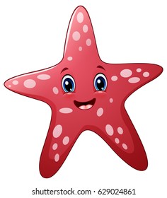 Vector illustration of Cartoon starfish