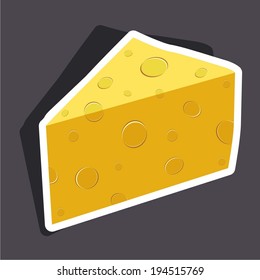 Vector Illustration Cartoon Stickers Cheese Stock Vector (Royalty Free ...