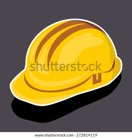 helmet sticker vector Cartoon Stickers Illustration Safety Helmet Vector Stock