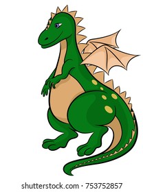 Green Brown Lizard Isolated On White Stock Vector (Royalty Free) 400079503