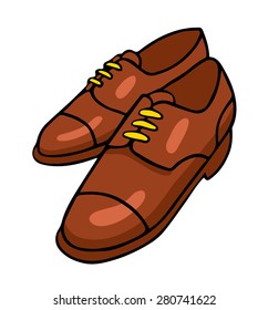 Vector illustration in cartoon style isolated on white. Shoes.