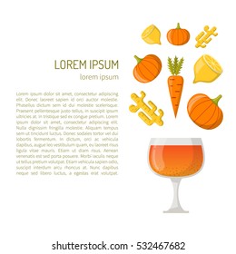 Vector illustration with cartoon summer ingredients for detox smoothie. Vegetables, fruits cartoon background template. Fresh detox smoothie vitamin healthy living. Vegan diet, vegetarian lifestyle