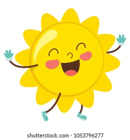 Vector Illustration Of Cartoon Sun