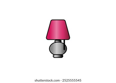Ilustração vetorial da lâmpada de mesa de desenho animado