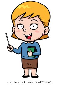 Vector illustration of Cartoon Teacher