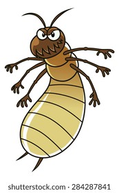 Vector illustration of cartoon termite. 
