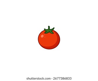 Vector illustration of cartoon tomato	