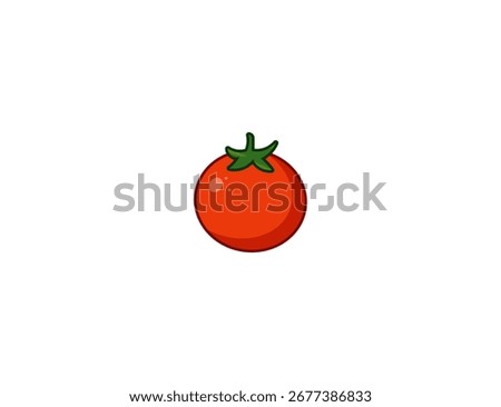 Vector illustration of cartoon tomato	