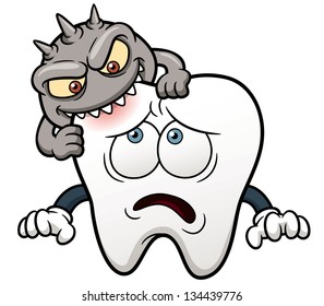 Vector illustration of Cartoon tooth