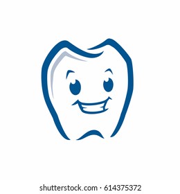 Vector illustration of cartoon tooth icon for design element