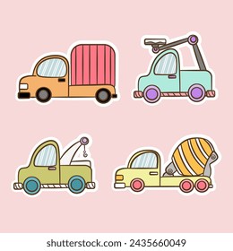 Vector Illustration of Cartoon Transportation.